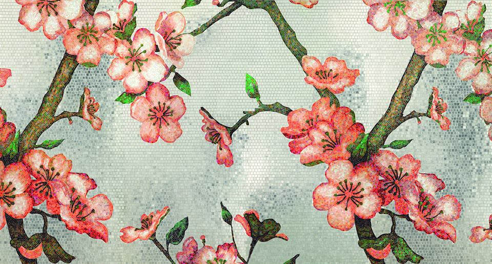 Bisazza mosaico peach tree