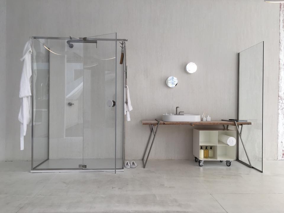 box doccia aisi design in acciaio su misura