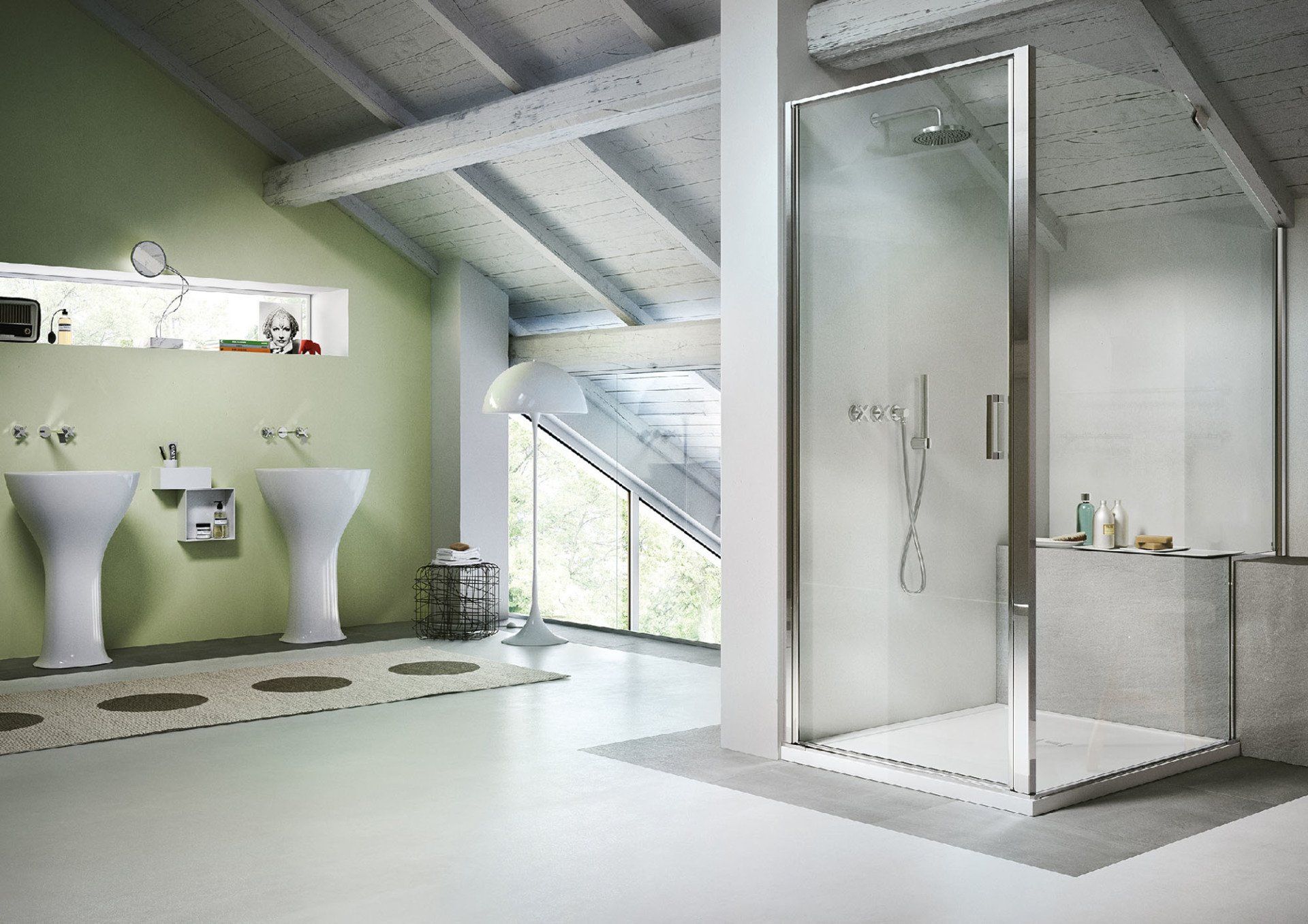 box doccia su misura per mansarda di vismaravetro