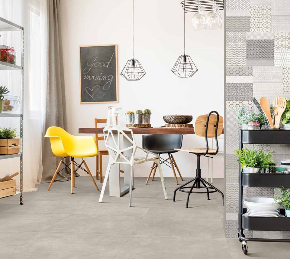 Pavimento e rivestimento cucina serie armor di ceramiche mariner