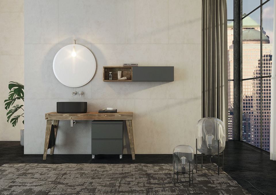 mobile da bagno freedom lineare di legnobagno