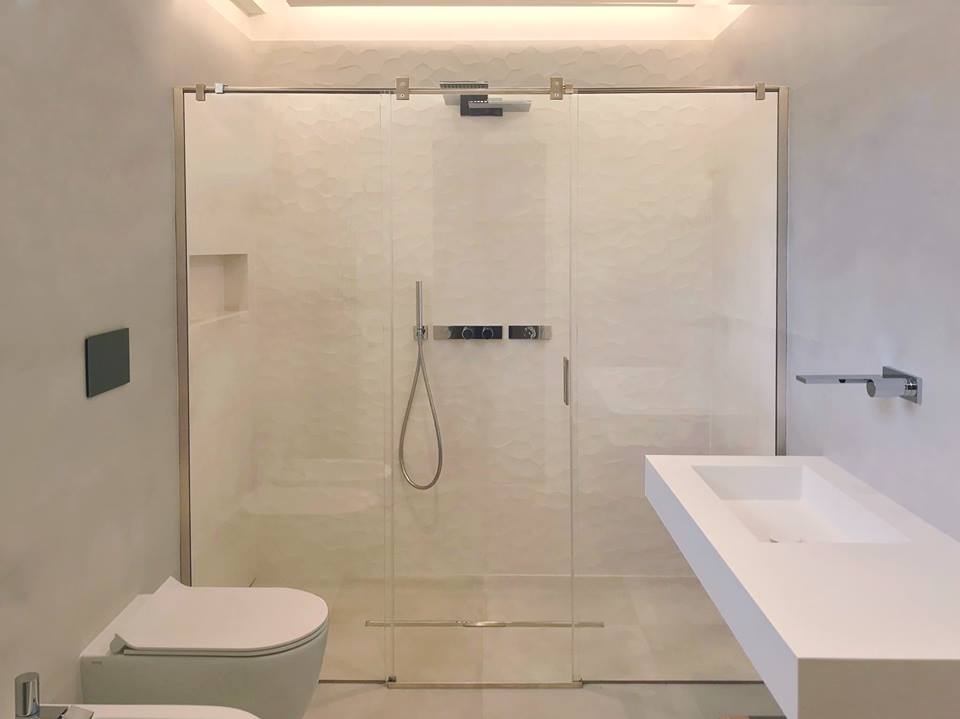 box doccia aisi design in acciaio su misura