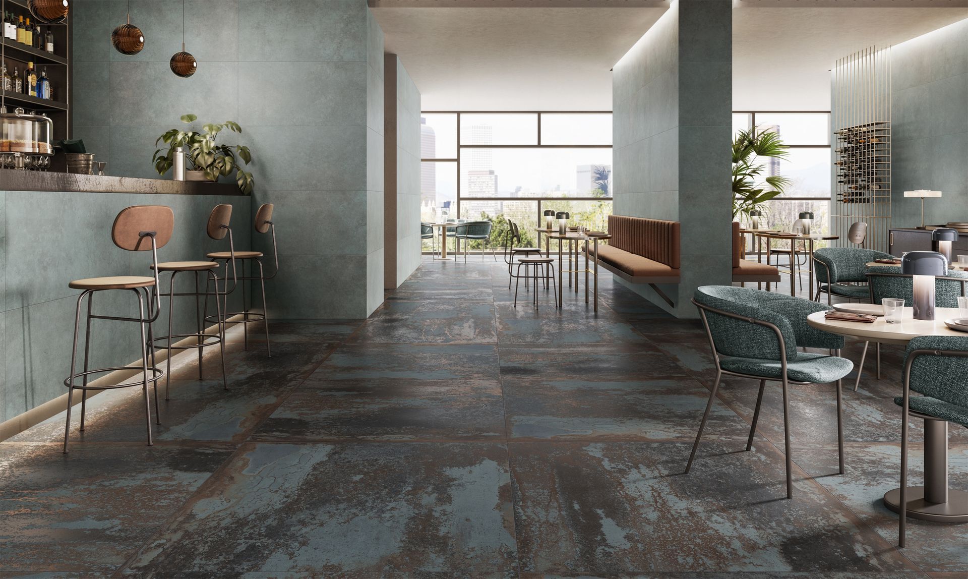 pavimento in gres porcellanato di monocibec serie esprit