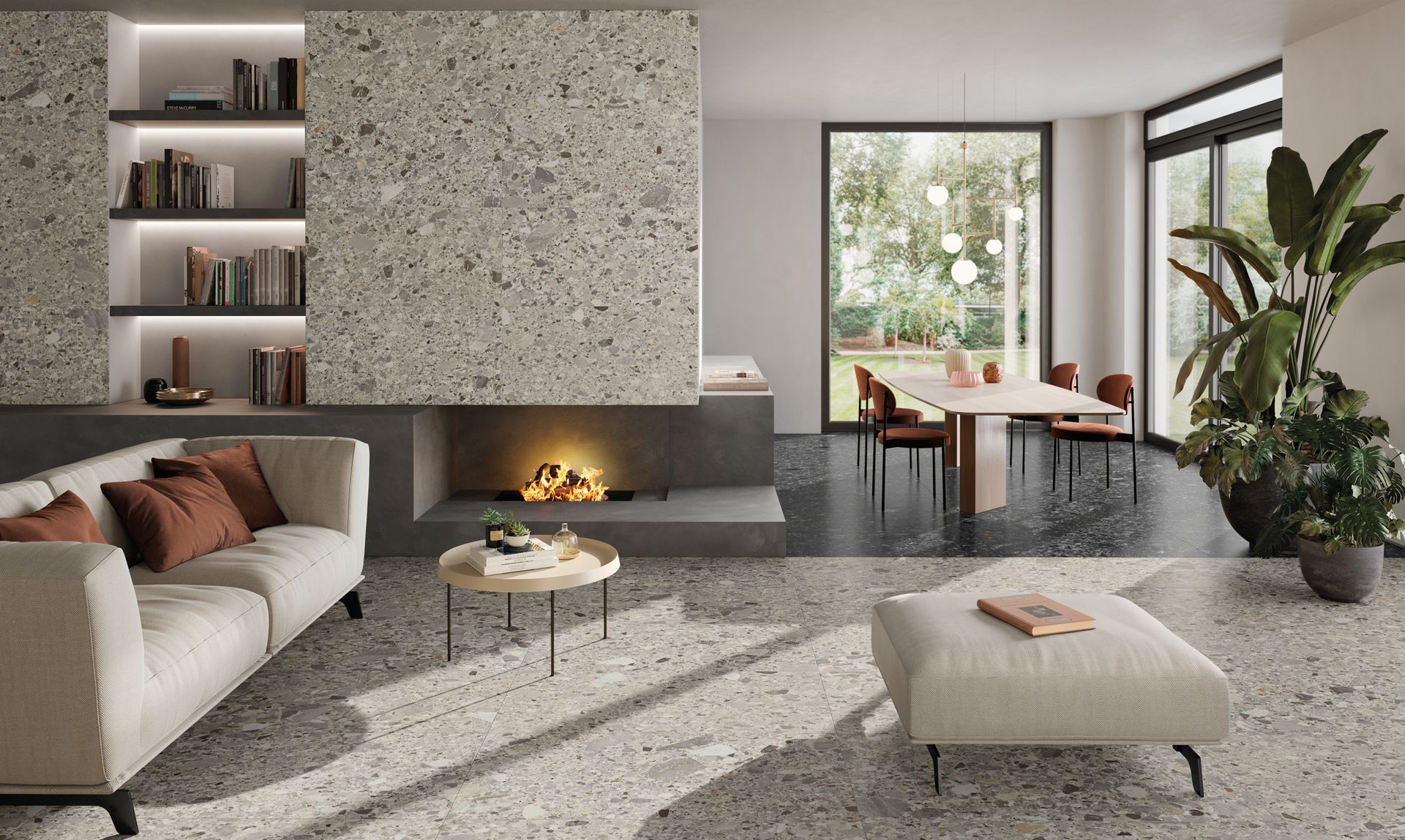 pavimento e rivestimento in gres porcellanato serie chiaroscuro di Monocibec gruppo fincibec