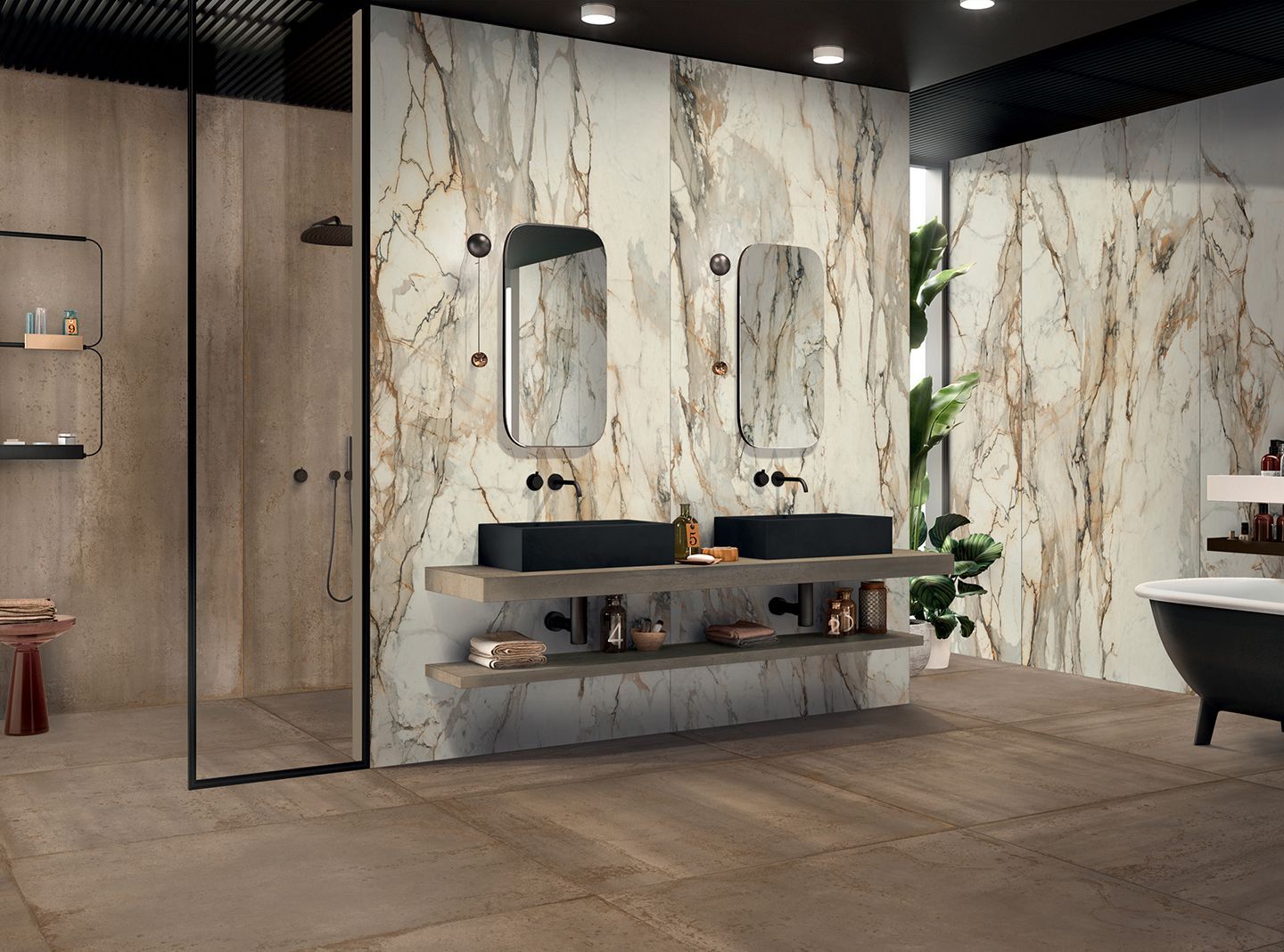 pavimento e rivestimento in gres porcellanato serie oxide di ceramiche gardenia orchidea