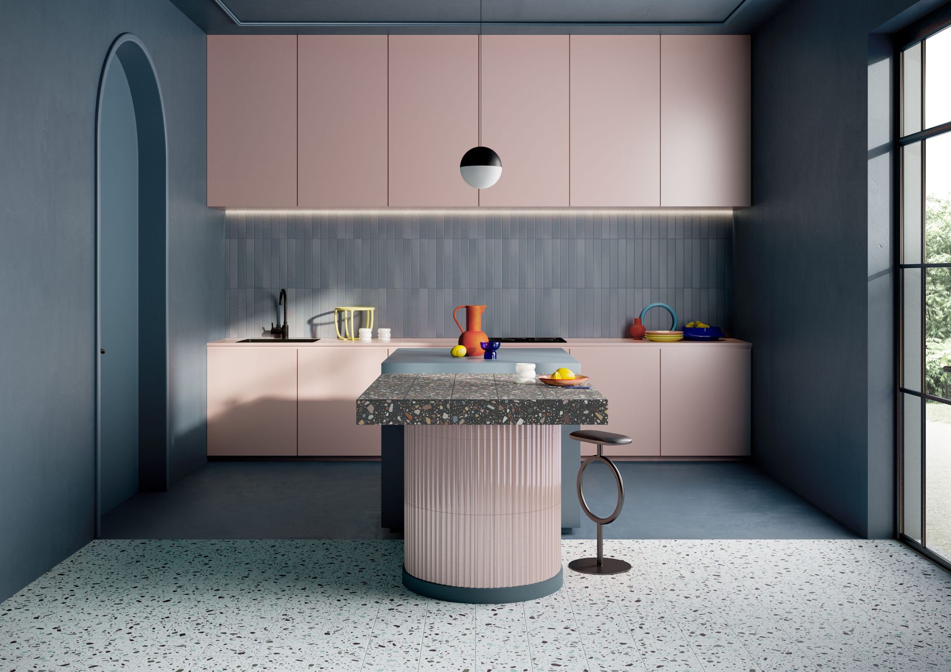 quintessenza pavimento e  rivestimento design serie  Marea Confetti Pigmento