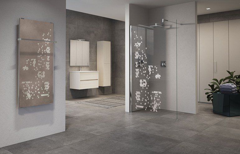 box doccia con serigrafia art di novellini design