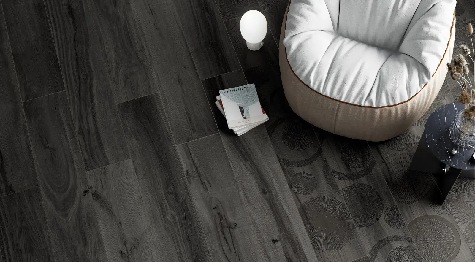 Pavimento in gres porcellanato effetto legno serie Daring di Ceramica Rondine