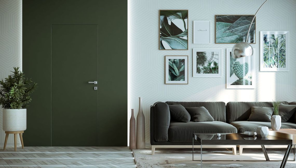 Filo44 porta filomuro battente reversibile personalizzabile di Scrigno