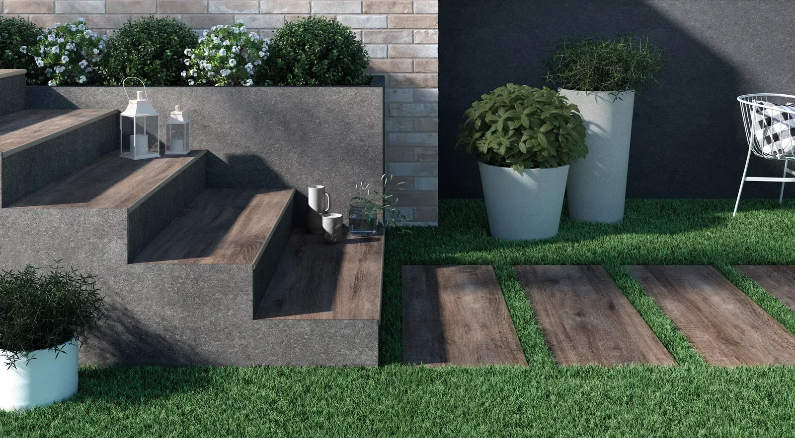 Pavimento in gres porcellanato serie Greenwood di Ceramica Rondine