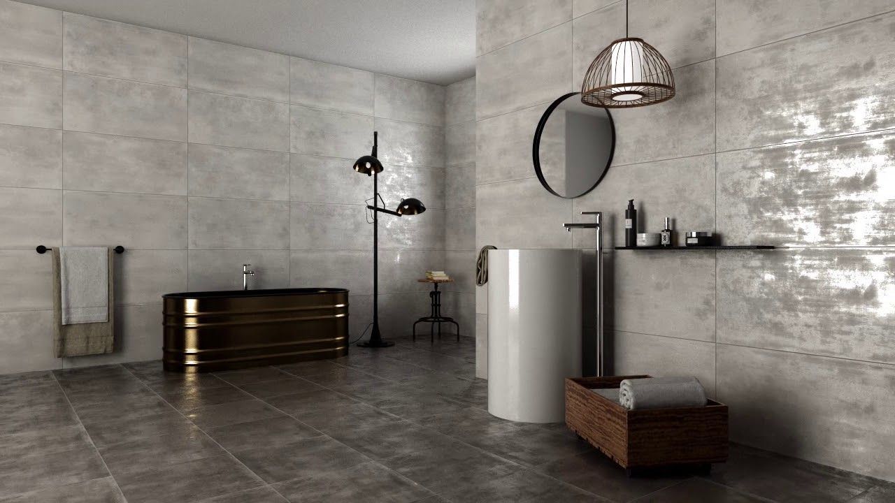 Pavimento e rivestimento in gres porcellanato effetto metallo serie Le Leghe di Tuscania