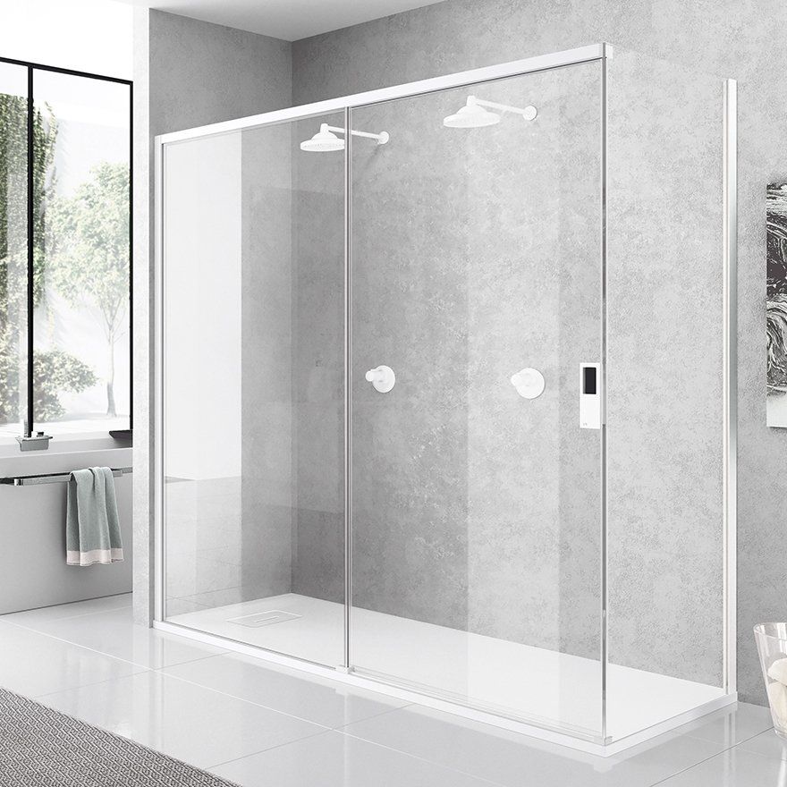 box doccia doppia opera white novellini bianco