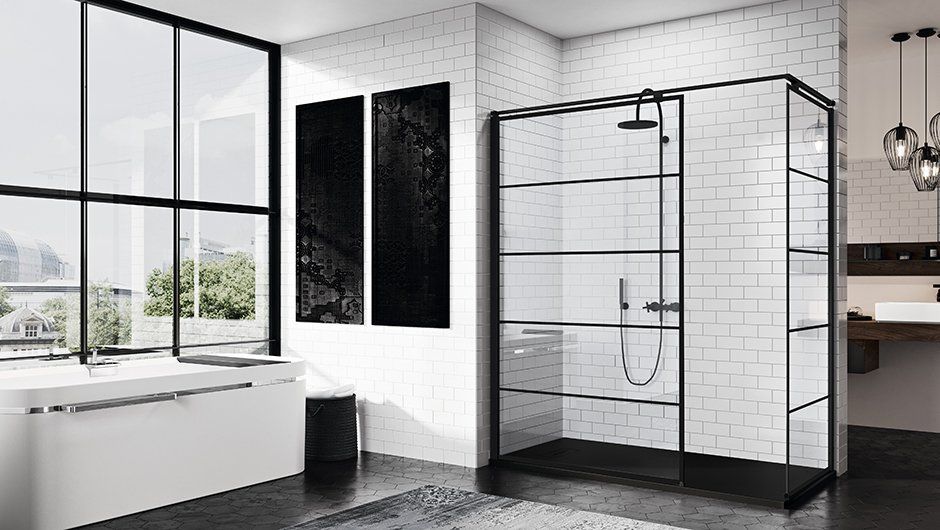 box doccia quadra black novellini design