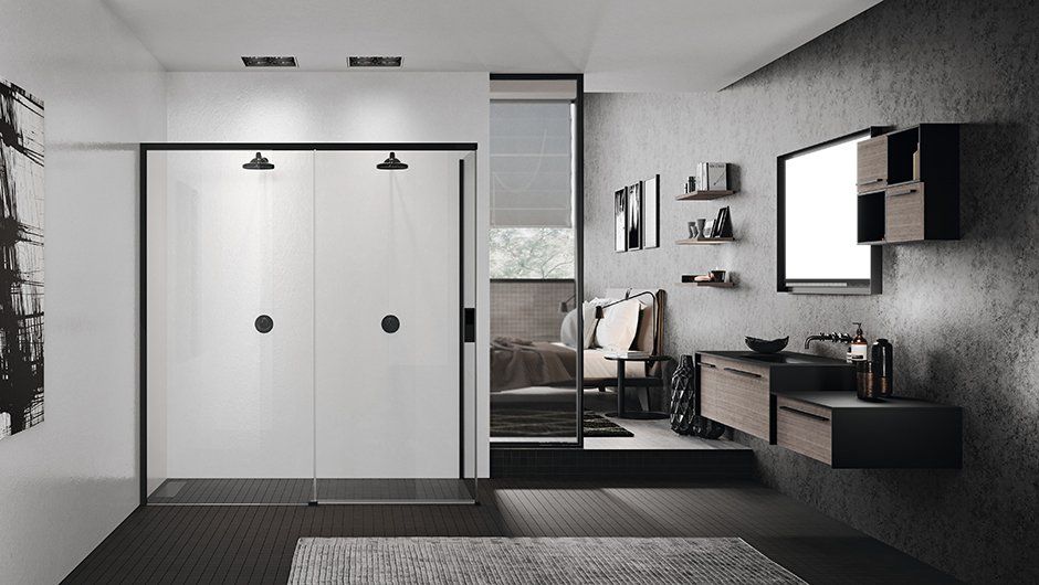 box doccia doppia black novellini design
