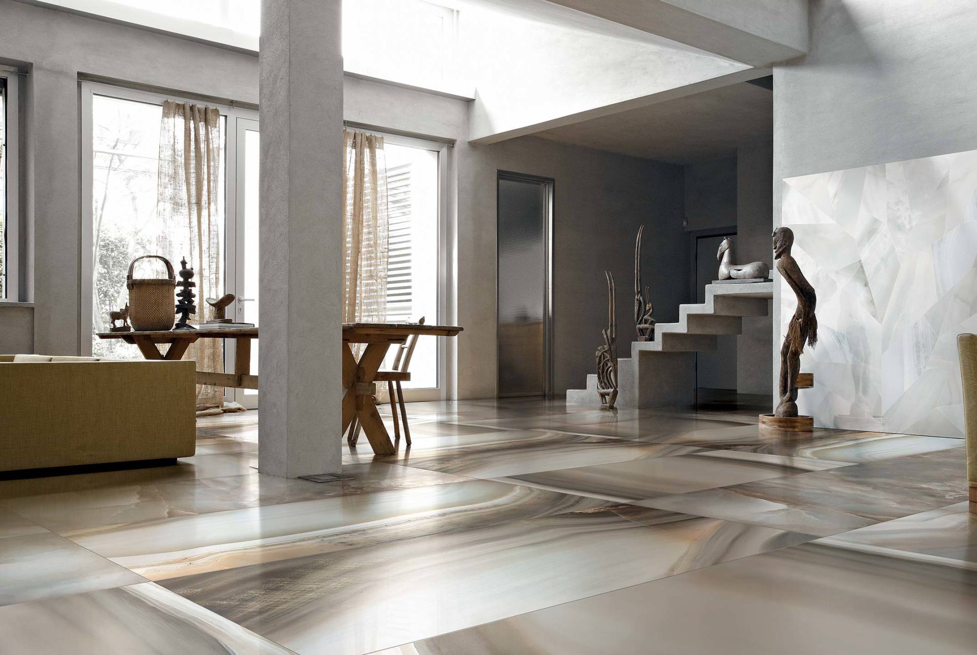 Pavimento in gres porcellanato serie alabastri di Rex ceramiche Florim