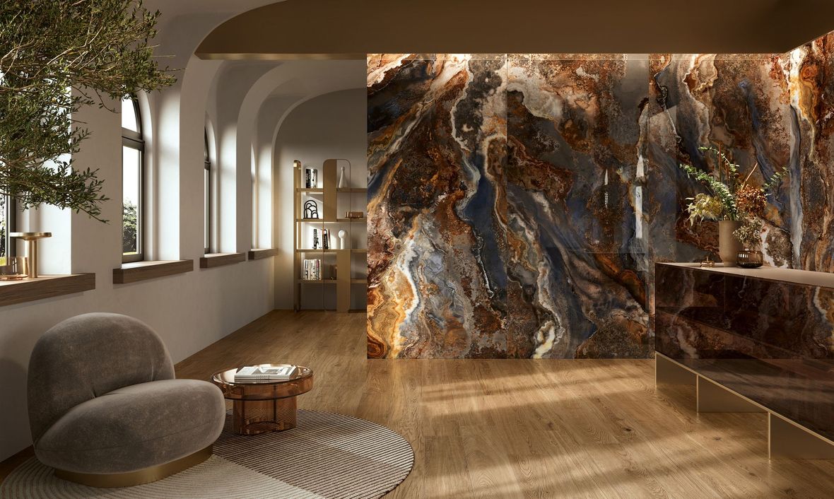 Pavimento e Rivestimento in gres porcellanato serie serande naxos ceramiche  effetto legno effetto marmo
