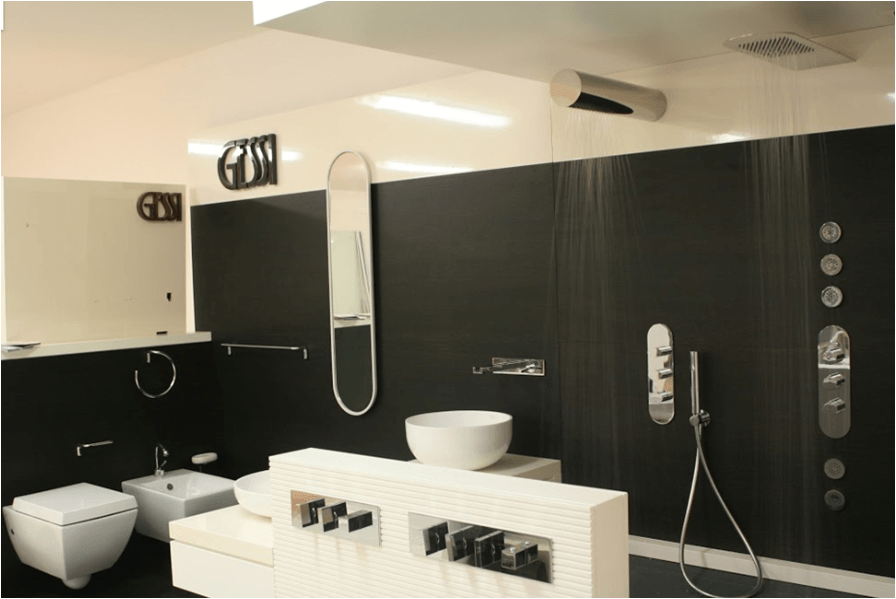 rubinetti sanitari  accessori bagno gessi in showroom edilappia