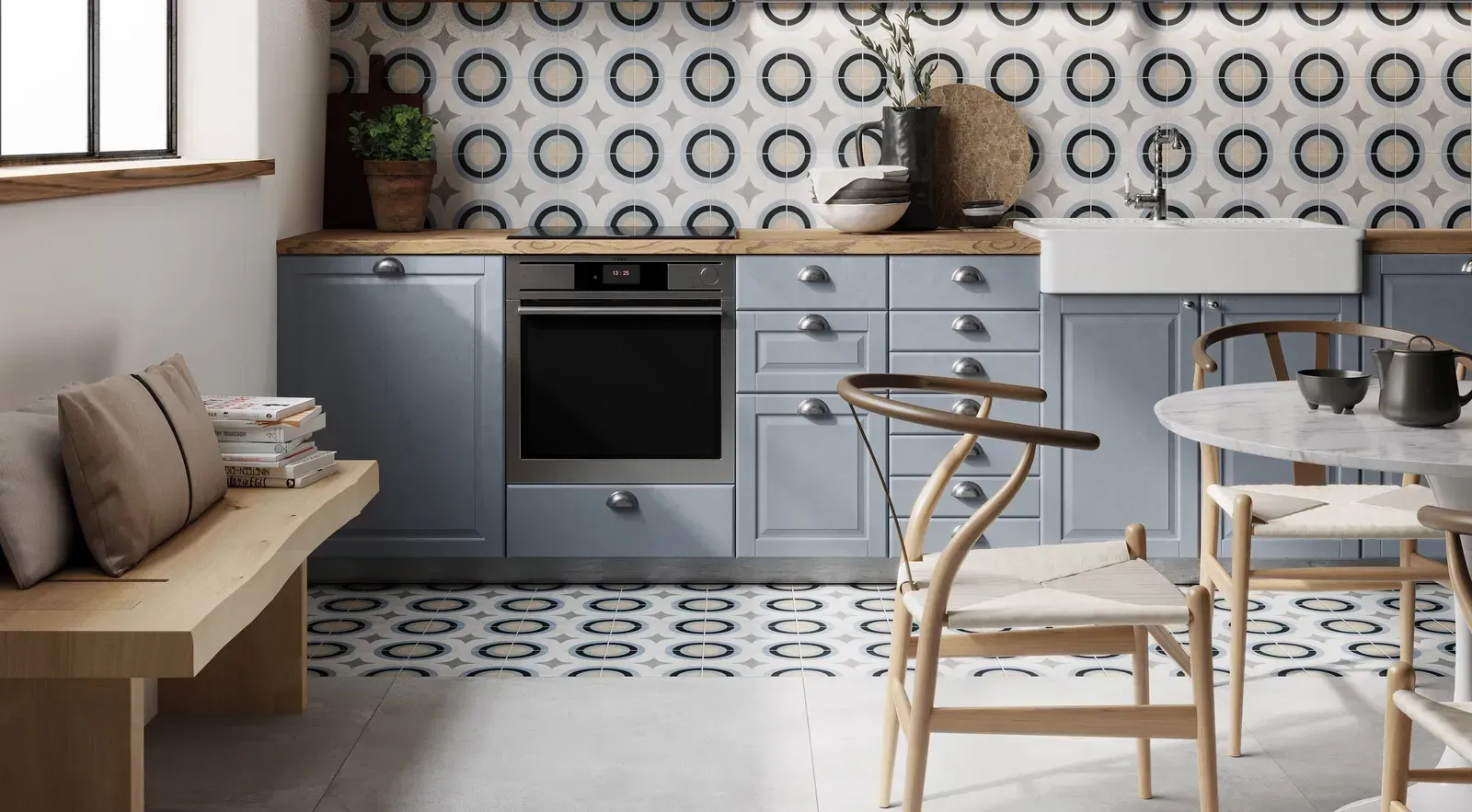 Pavimento e rivestimento in gres porcellanato serie Swing di Ceramica Rondine