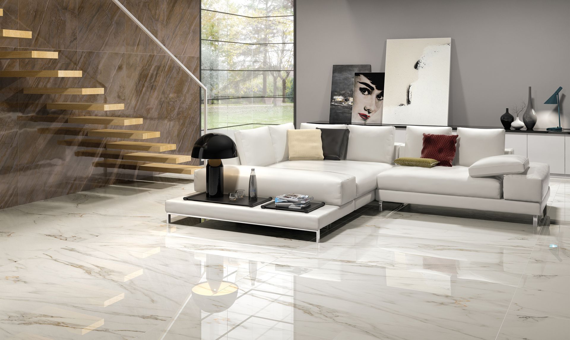 pavimento e rivestimento in gres porcellanato di monocibec serie transalp