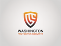 Washington Protective Security logo with gold and red shield icon on a light background