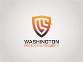 Washington Protective Security logo with gold and red shield icon on a light background