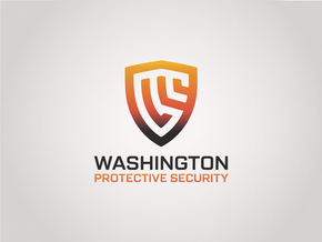 Washington Protective Security logo with gold and red shield icon on a light background
