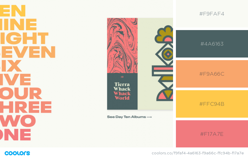 a poster with a bookmark and a palette of colors .