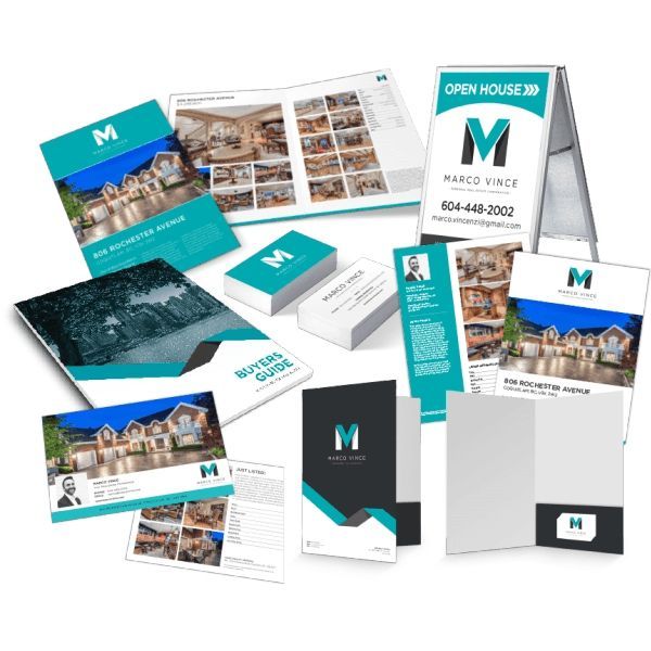 a bunch of brochures , flyers , cards , folders , and a sign on a table .