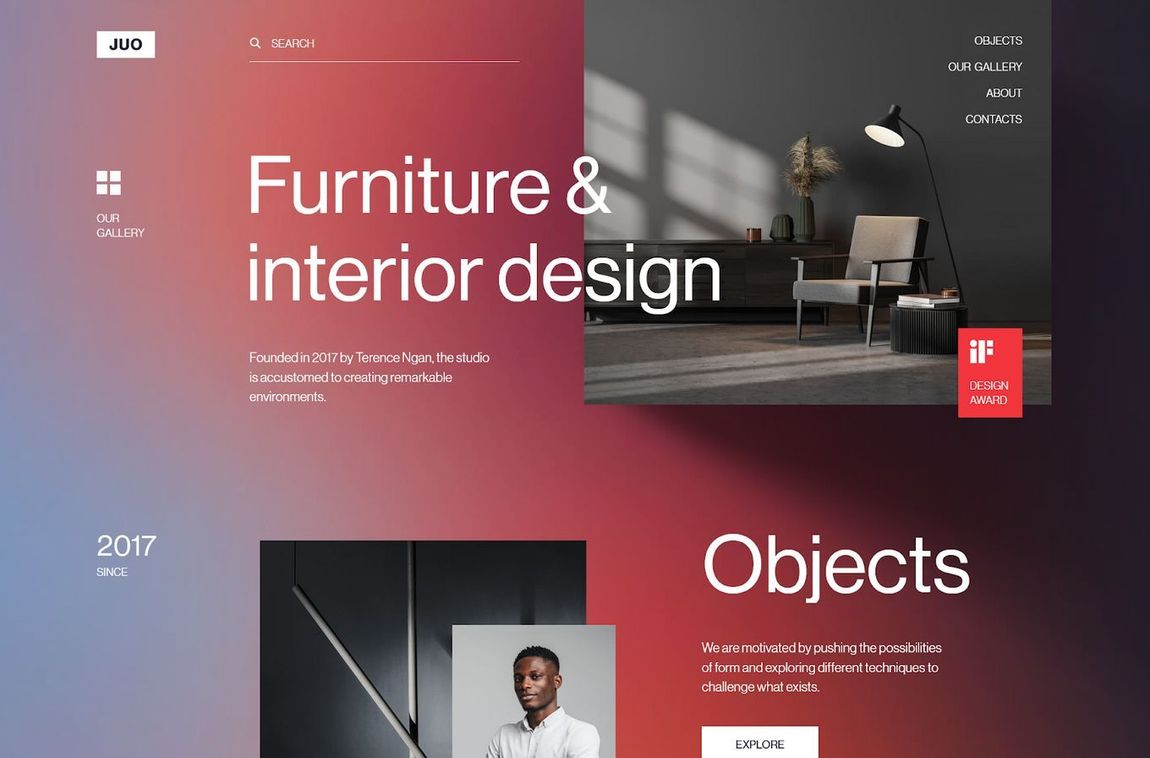 a website for furniture and interior design and objects .
