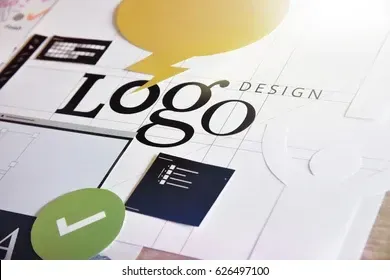 a close up of a piece of paper with the word logo on it .