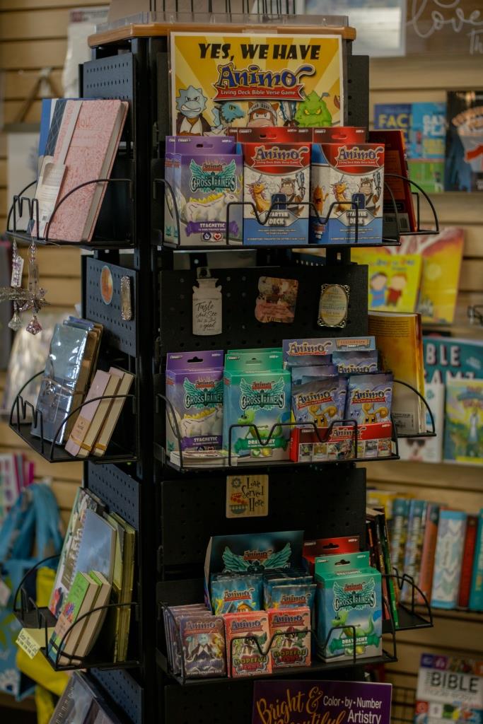 A display with a sign that says 