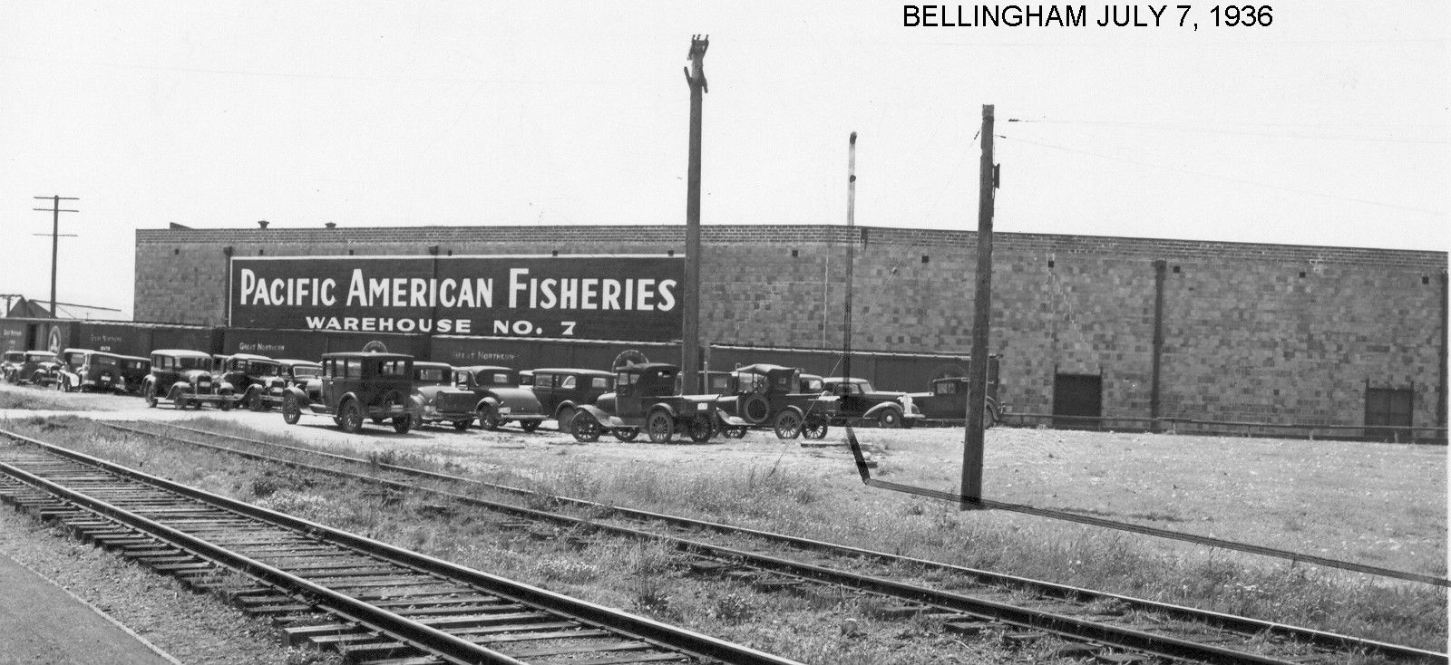 A black and white photo of pacific american fisheries