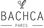 Un logo noir et blanc pour bachca paris avec une paire de ciseaux.