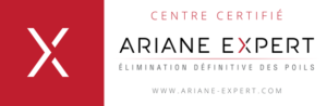 Un logo rouge et blanc pour ariane expert