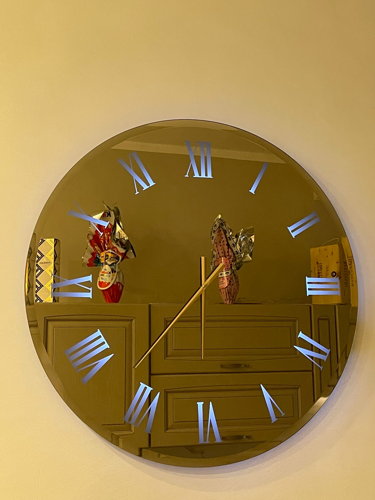 Orologio da muro in vetro