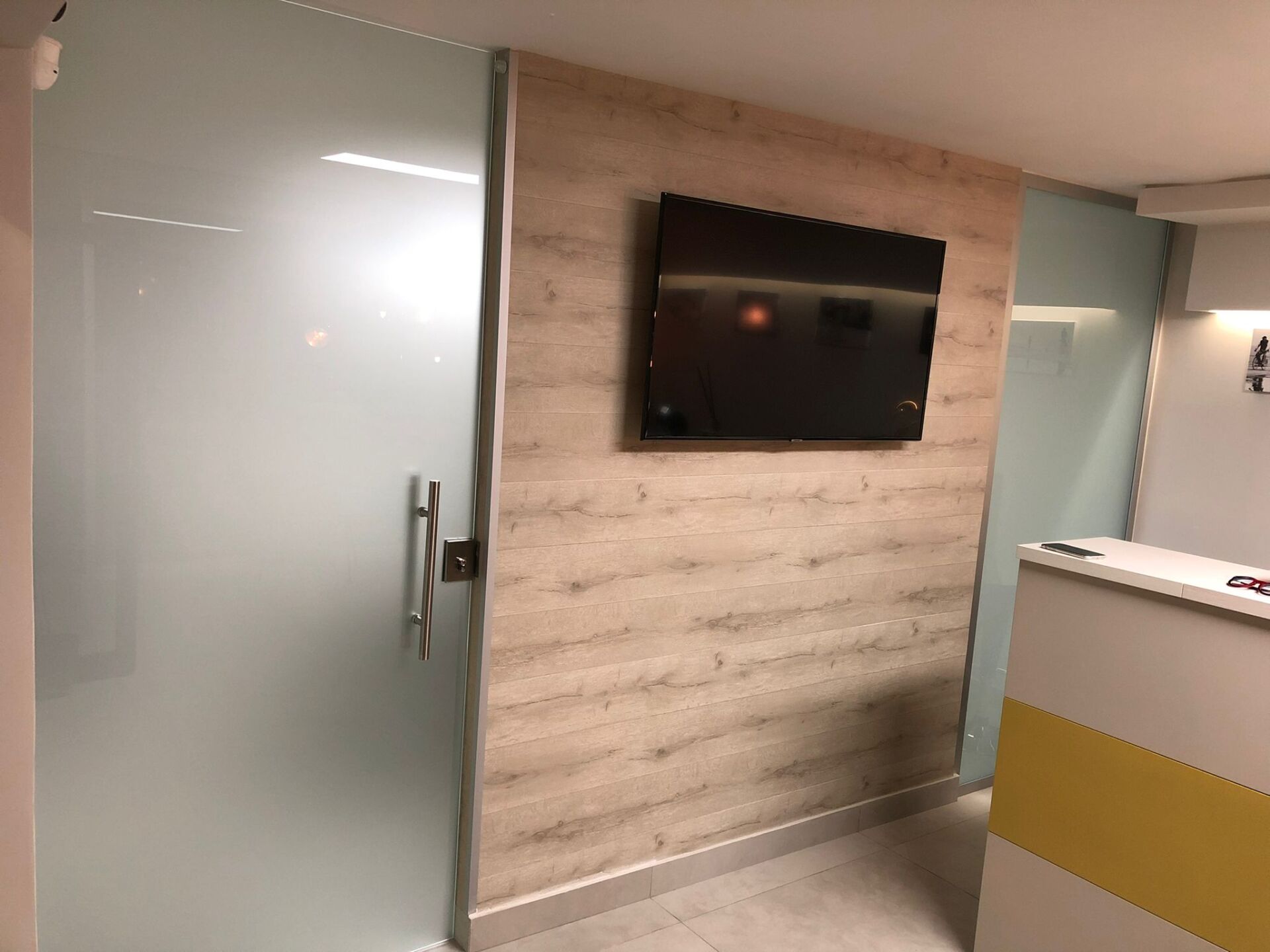 porta in vetro satinato