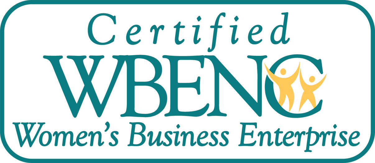 A logo for a certified women 's business enterprise