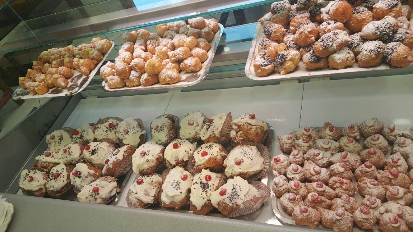 productos de pastelería dulce