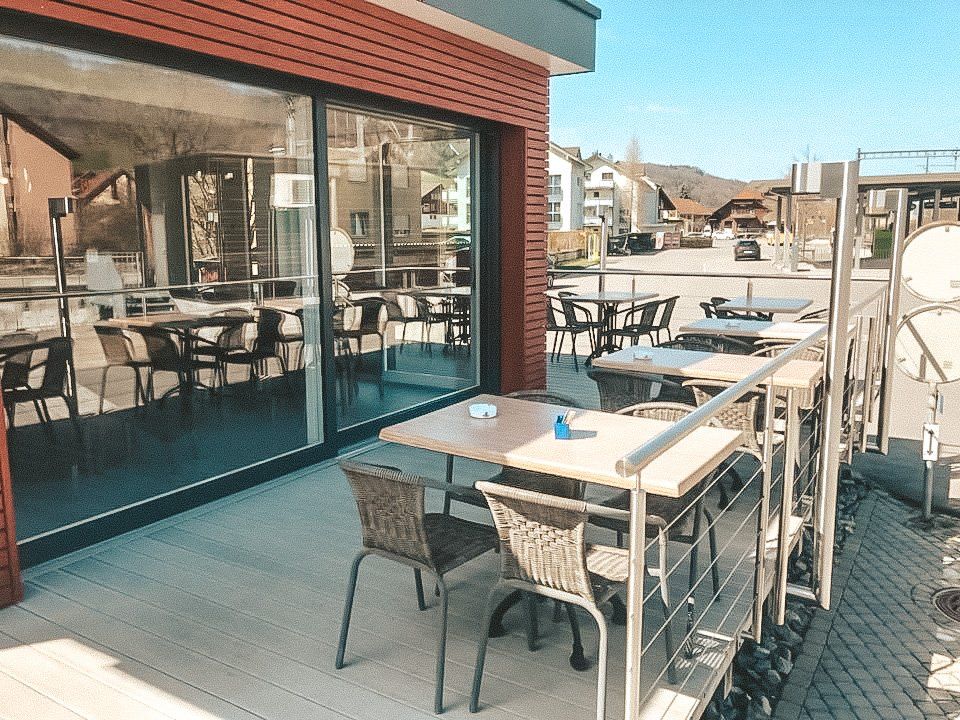 Die Terrasse von IL Sorriso Restaurant in Toffen