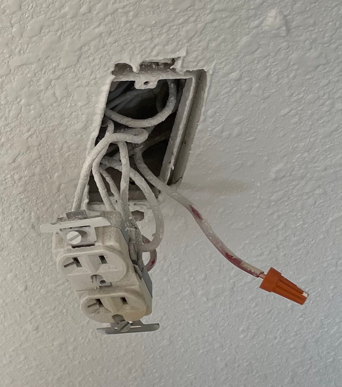 Electrical outlet from a service call