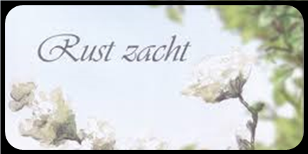 Rouwkaart 'Rust Zacht'