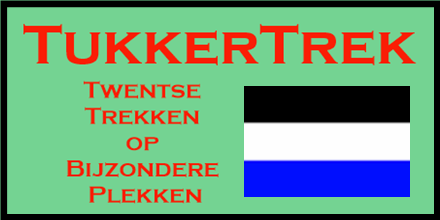 Affiche voor de reeks TukkerTrek, plus afbeelding van de vlag van Moresnet.