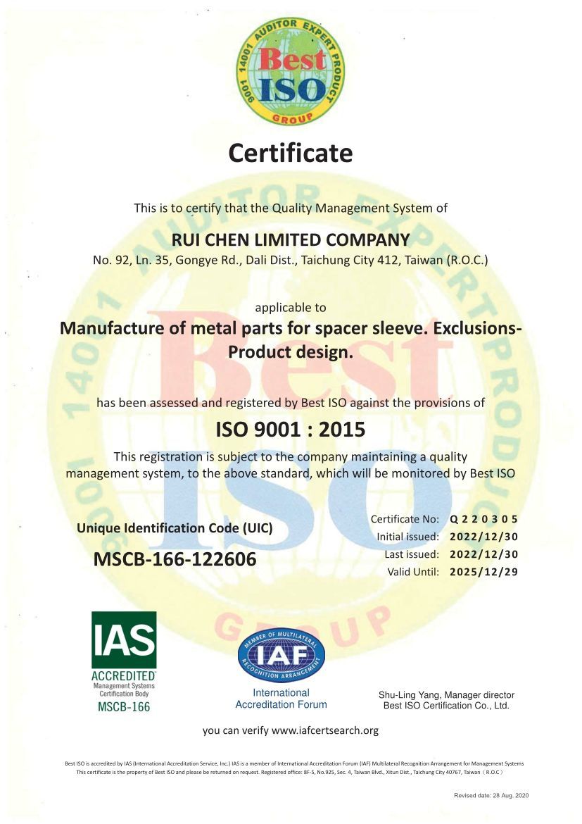 A certificate that says best iso is on a white background.