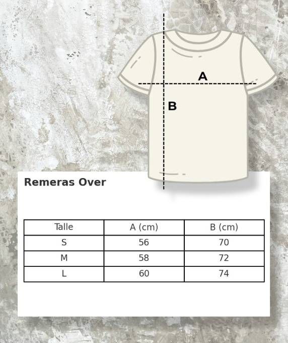 Un dibujo de una camiseta con medidas.