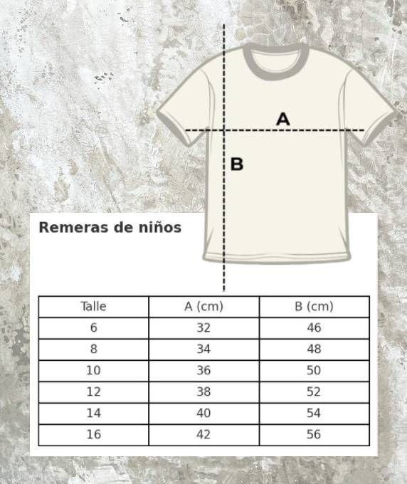 Un dibujo de una camiseta con medidas.