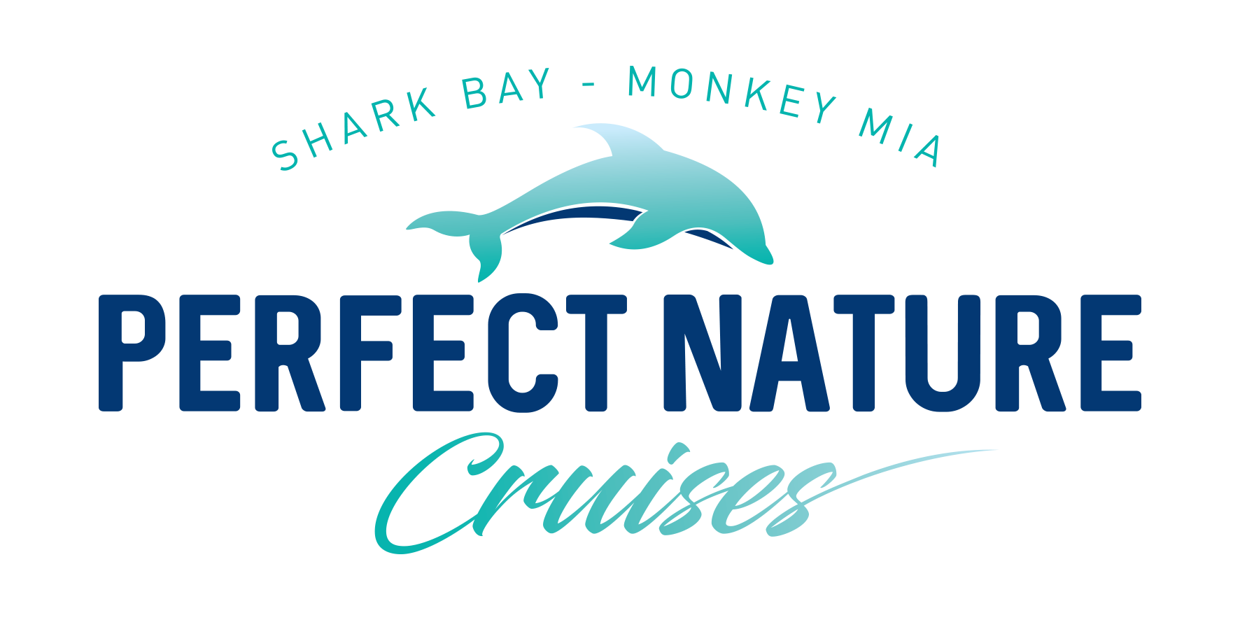 The perfect nature cruises logo has a dolphin on it.