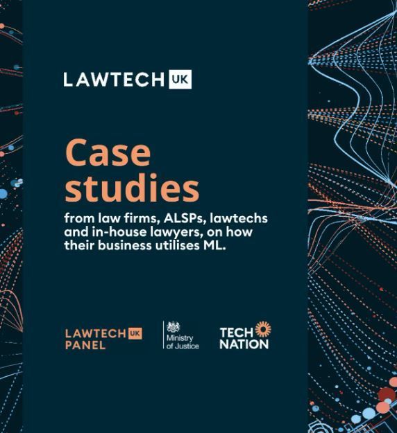 Lawtech UK report on machinine learning (AI - automated intelligence) in legal services.