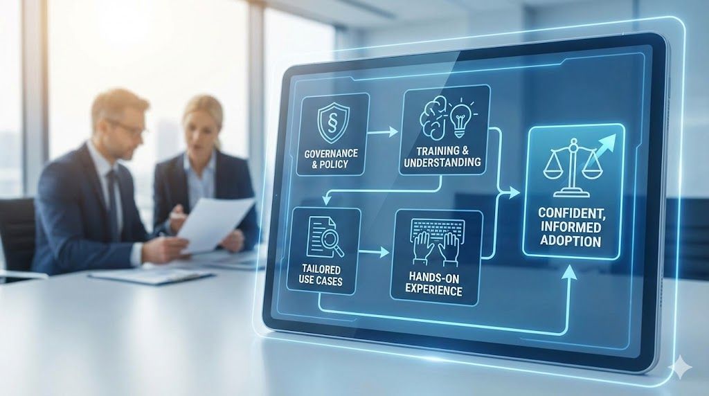 UK Lawyers discussing effective adoption of Co-Intelligence AI