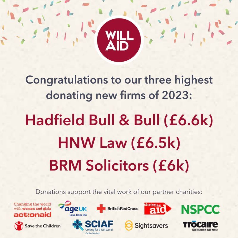 Congratulations to our three highest donating new firms of 2023