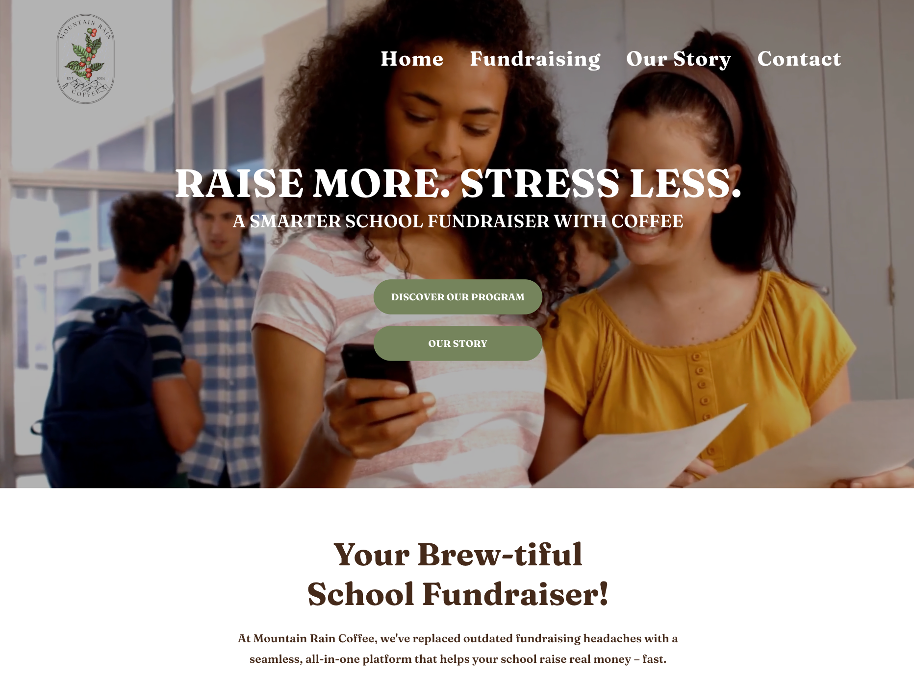 A screenshot of a website called from bean to cup.